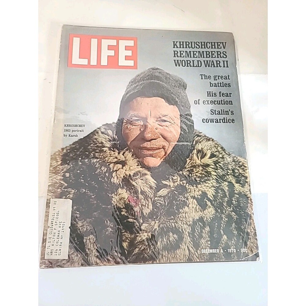 VTG  Life Magazine December 4 1970 Khrushchev Remembers WW2 W/Protective Sleeve